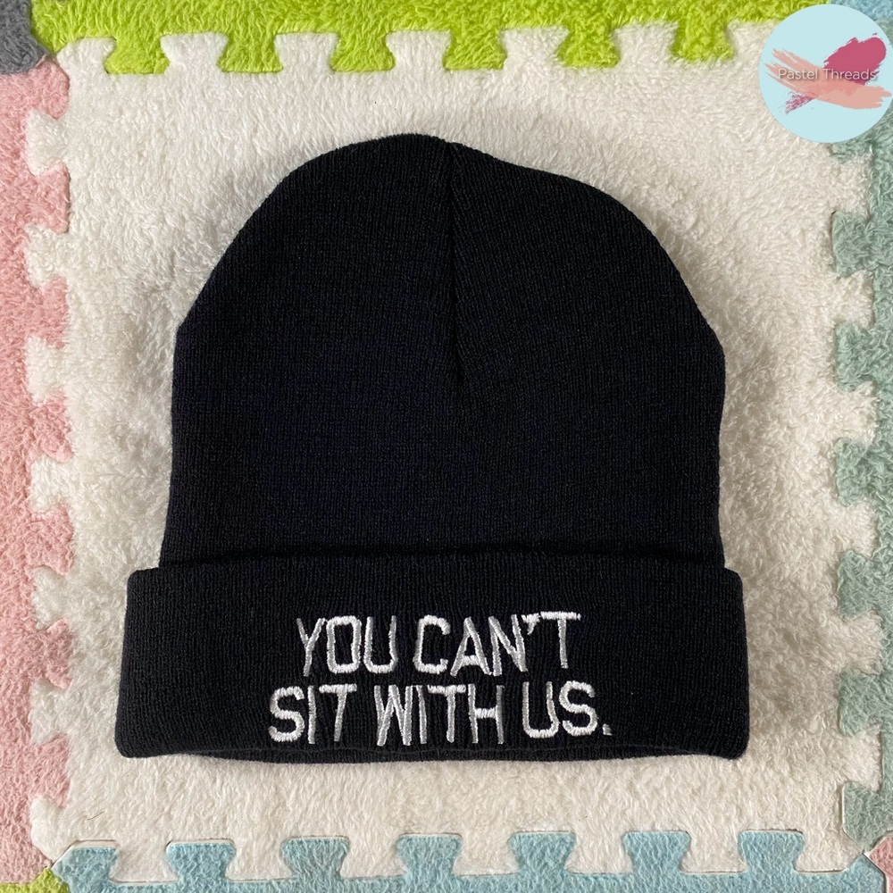 NWOT “You Can’t Sit With Us” Gretchen Wieners Mean Girls Knitted Beanie